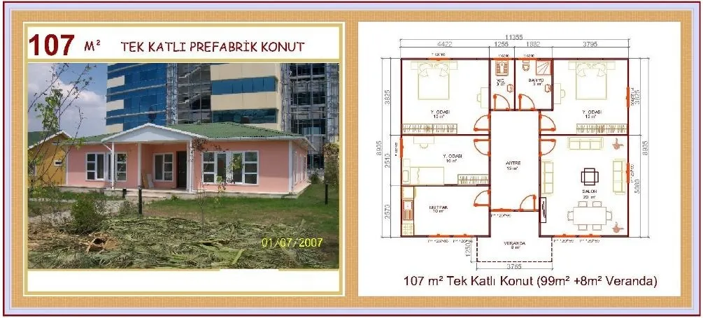 107m² Single-Storey Modular Prefabricated Residential Villa — Prefabricated Houses, Modular Homes & Site Buildings | COIDET & ATC
