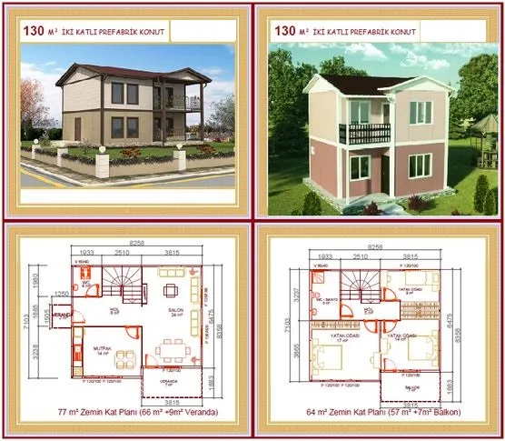 130m² Two-Storey Modular Prefabricated Residential Villa — Prefabricated Houses, Modular Homes & Site Buildings | COIDET & ATC