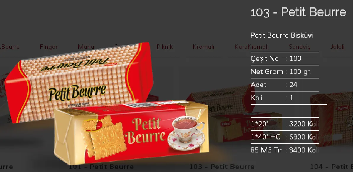 Palmiye Chocolate Coated Biscuits & Wafers Model 42 — Food, Pulses & Fast-Moving Consumer Goods | COIDET & ATC