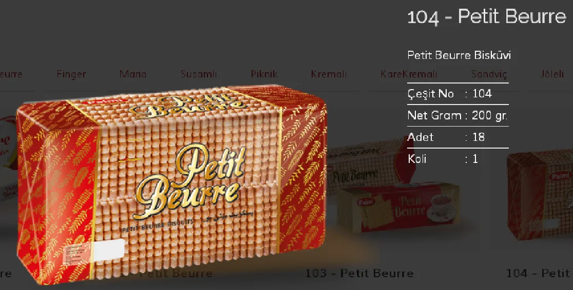 Palmiye Chocolate Coated Biscuits & Wafers Model 149 — Food, Pulses & Fast-Moving Consumer Goods | COIDET & ATC
