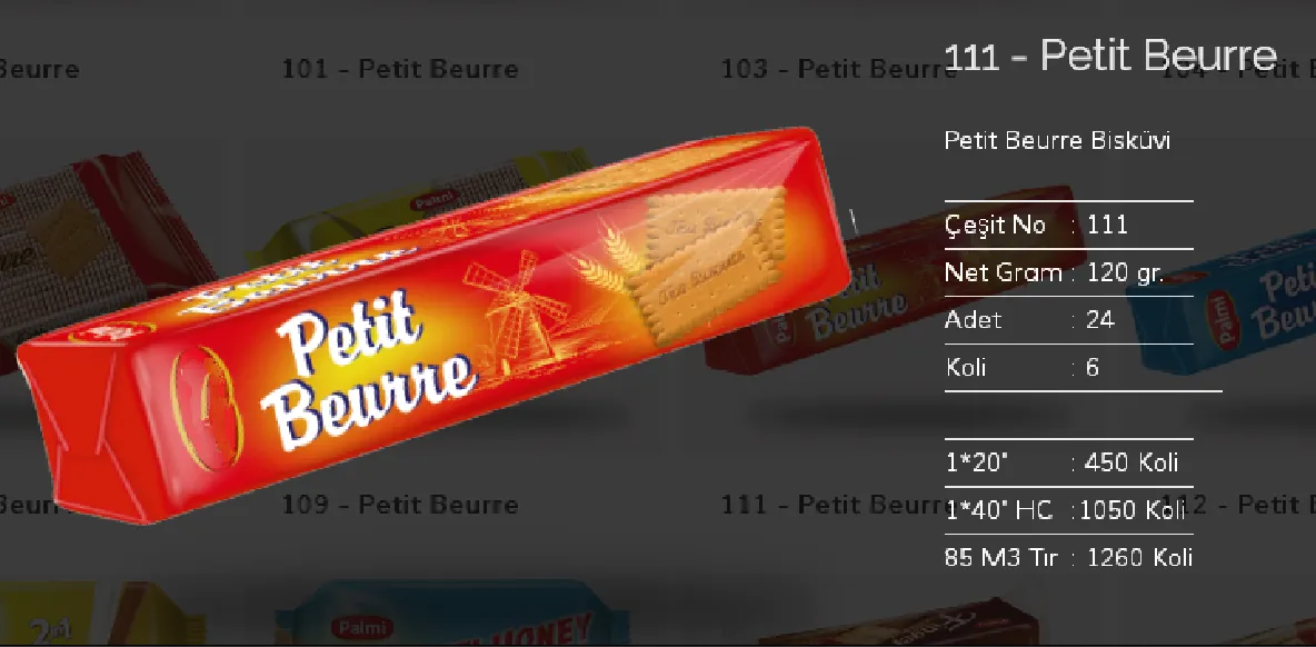 Palmiye Chocolate Coated Biscuits & Wafers Model 35 — Food, Pulses & Fast-Moving Consumer Goods | COIDET & ATC