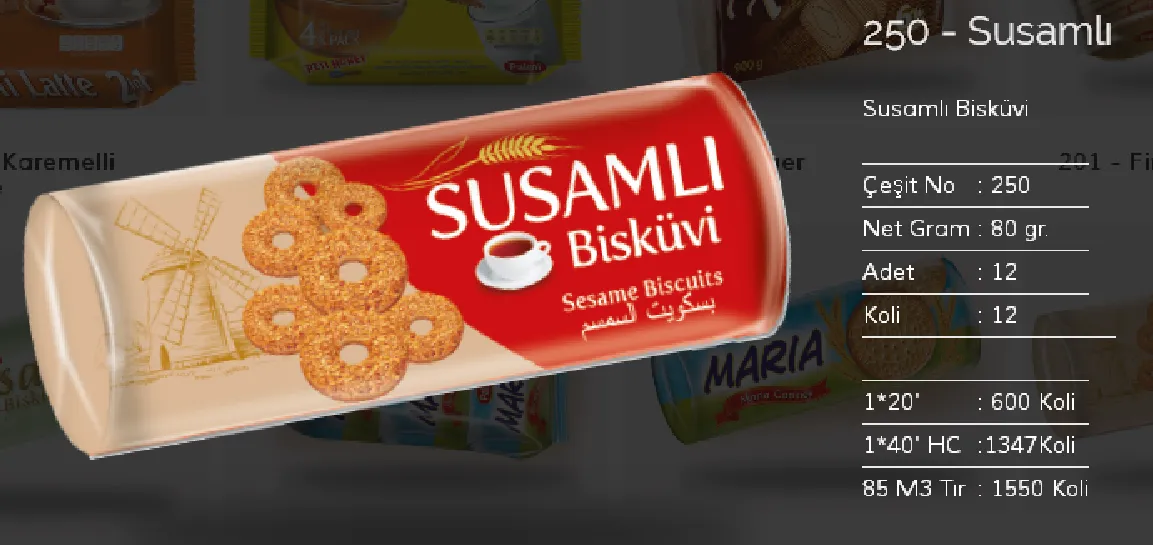 Palmiye Chocolate Coated Biscuits & Wafers Model 105 — Food, Pulses & Fast-Moving Consumer Goods | COIDET & ATC