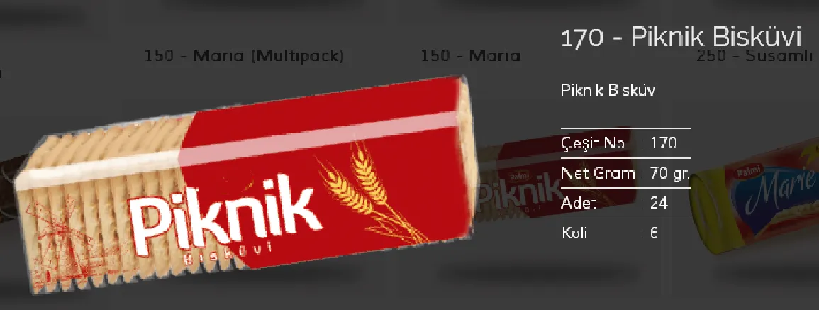 Palmiye Chocolate Coated Biscuits & Wafers Model 49 — Food, Pulses & Fast-Moving Consumer Goods | COIDET & ATC