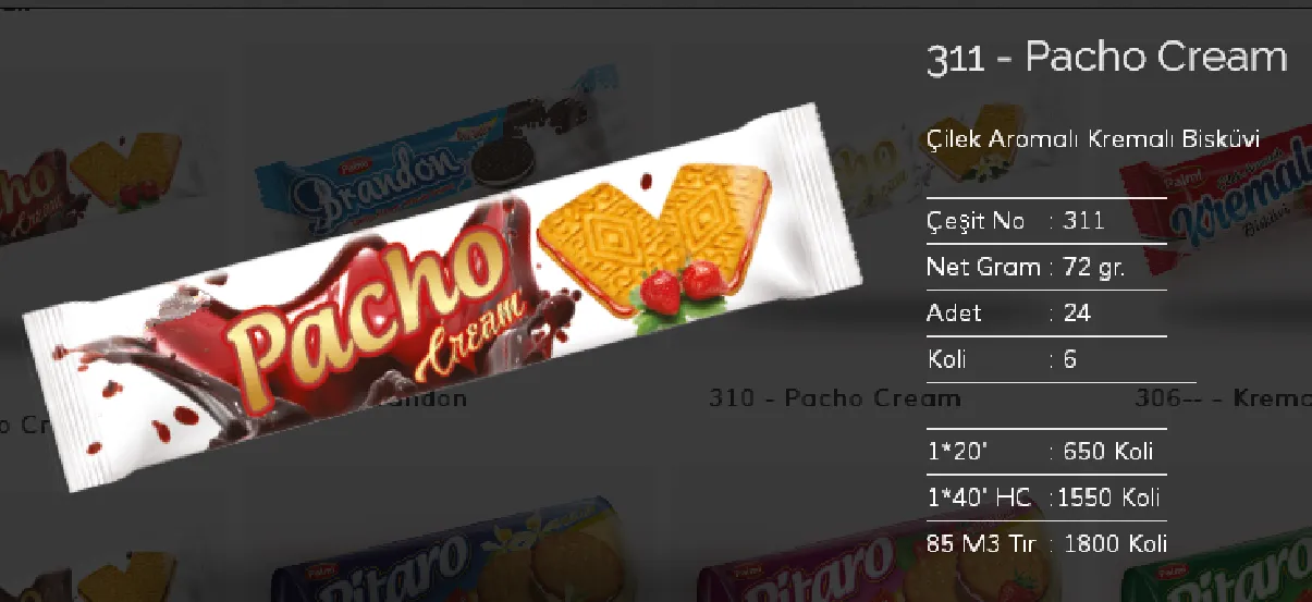 Palmiye Chocolate Coated Biscuits & Wafers Model 104 — Food, Pulses & Fast-Moving Consumer Goods | COIDET & ATC
