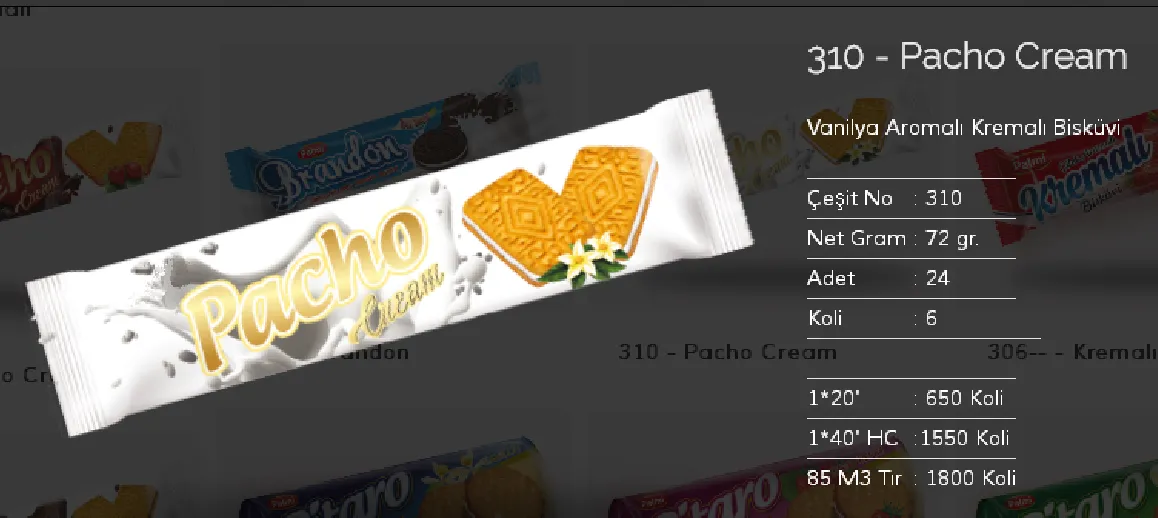 Palmiye Chocolate Coated Biscuits & Wafers Model 95 — Food, Pulses & Fast-Moving Consumer Goods | COIDET & ATC