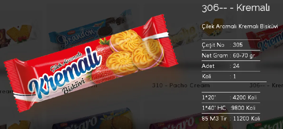 Palmiye Chocolate Coated Biscuits & Wafers Model 121 — Food, Pulses & Fast-Moving Consumer Goods | COIDET & ATC