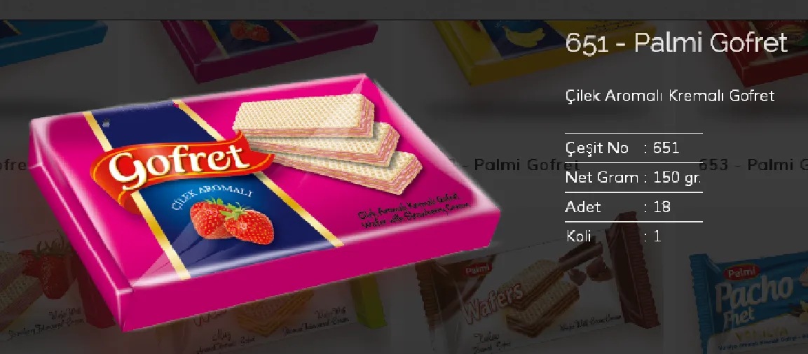 Palmiye Chocolate Coated Biscuits & Wafers Model 96 — Food, Pulses & Fast-Moving Consumer Goods | COIDET & ATC