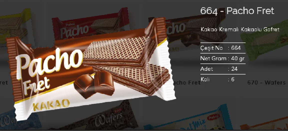 Palmiye Chocolate Coated Biscuits & Wafers Model 44 — Food, Pulses & Fast-Moving Consumer Goods | COIDET & ATC