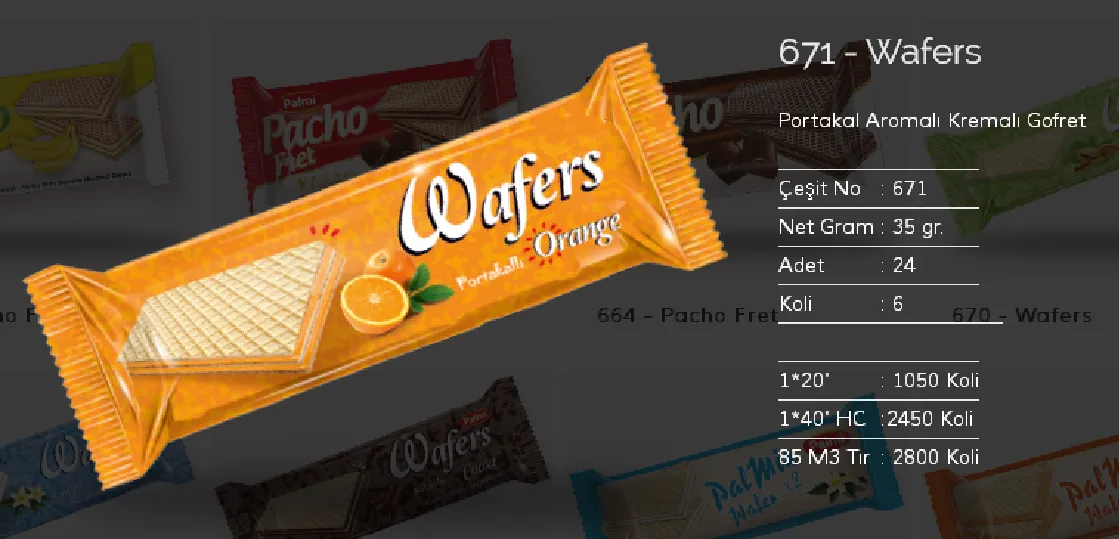 Palmiye Chocolate Coated Biscuits & Wafers Model 18 — Food, Pulses & Fast-Moving Consumer Goods | COIDET & ATC