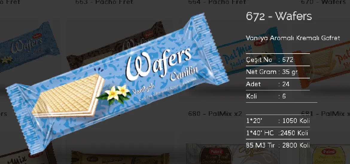Palmiye Chocolate Coated Biscuits & Wafers Model 130 — Food, Pulses & Fast-Moving Consumer Goods | COIDET & ATC