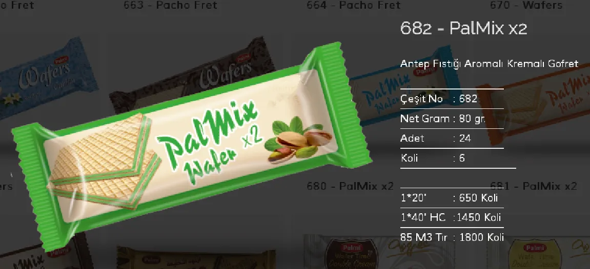 Palmiye Chocolate Coated Biscuits & Wafers Model 76 — Food, Pulses & Fast-Moving Consumer Goods | COIDET & ATC