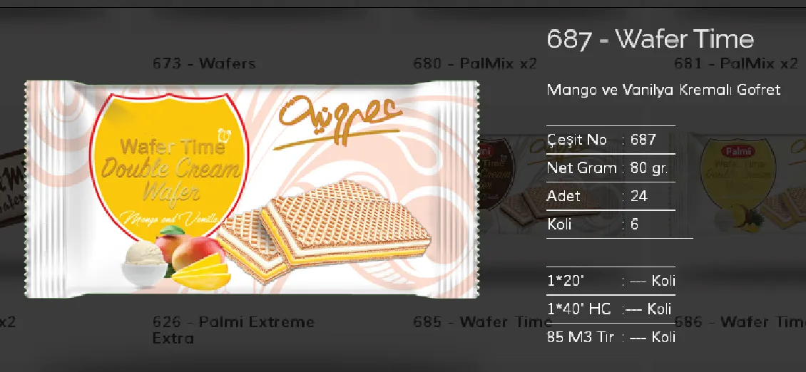 Palmiye Chocolate Coated Biscuits & Wafers Model 136 — Food, Pulses & Fast-Moving Consumer Goods | COIDET & ATC