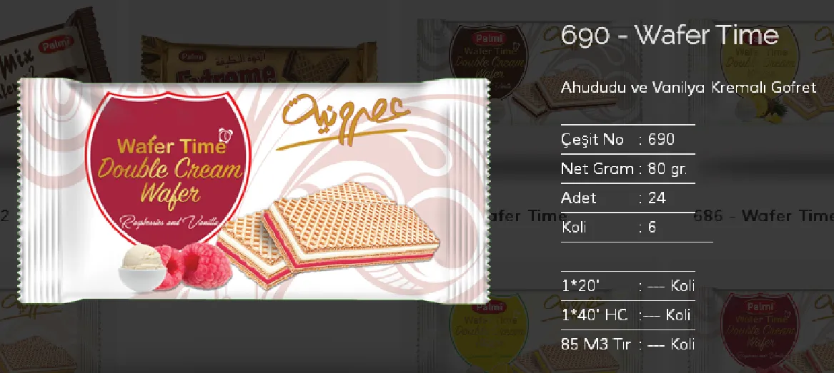 Palmiye Chocolate Coated Biscuits & Wafers Model 30 — Food, Pulses & Fast-Moving Consumer Goods | COIDET & ATC