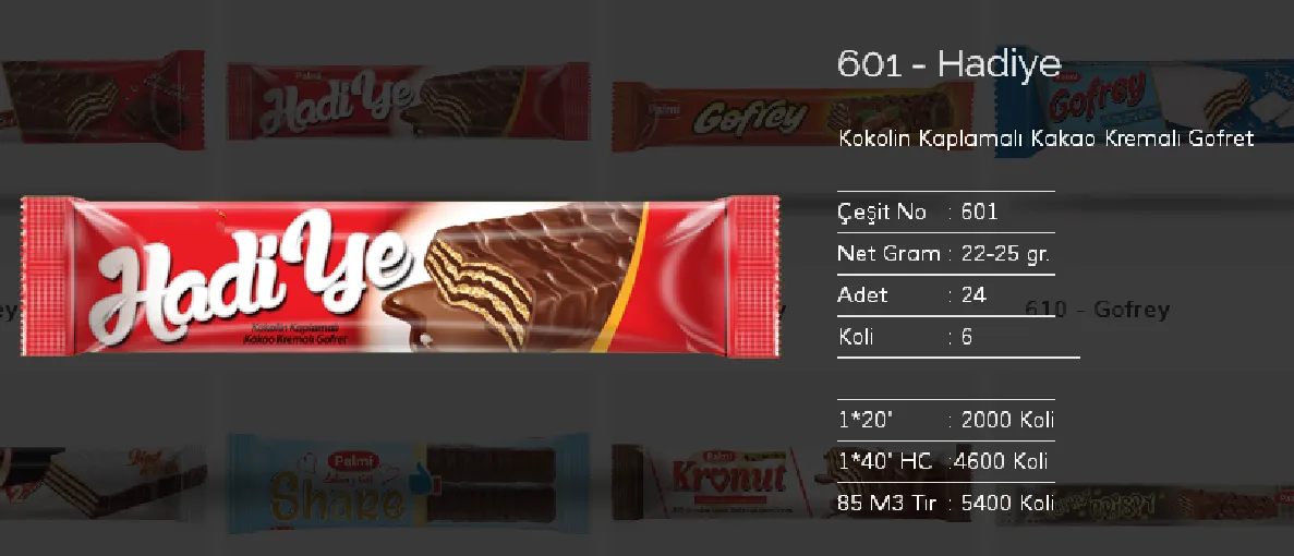 Palmiye Chocolate Coated Biscuits & Wafers Model 73 — Food, Pulses & Fast-Moving Consumer Goods | COIDET & ATC