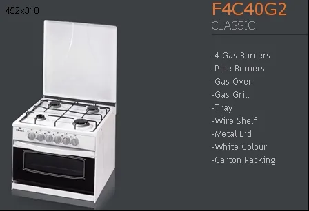 4-Burner Gas Freestanding Cooker & Grill (LPG/Natural Gas) Model 56 — Major Appliances, Refrigeration & Consumer Electronics | COIDET & ATC