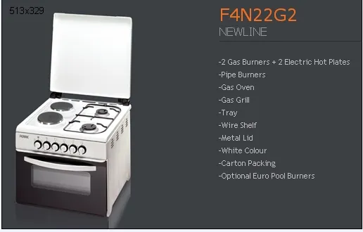 4-Burner Gas Freestanding Cooker & Grill (LPG/Natural Gas) Model 135 — Major Appliances, Refrigeration & Consumer Electronics | COIDET & ATC