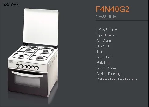 4-Burner Gas Freestanding Cooker & Grill (LPG/Natural Gas) Model 108 — Major Appliances, Refrigeration & Consumer Electronics | COIDET & ATC