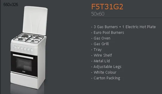 4-Burner Gas Freestanding Cooker & Grill (LPG/Natural Gas) Model 153 — Major Appliances, Refrigeration & Consumer Electronics | COIDET & ATC