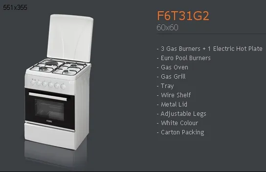 4-Burner Gas Freestanding Cooker & Grill (LPG/Natural Gas) Model 64 — Major Appliances, Refrigeration & Consumer Electronics | COIDET & ATC
