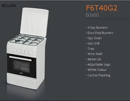 4-Burner Gas Freestanding Cooker & Grill (LPG/Natural Gas) Model 8 — Major Appliances, Refrigeration & Consumer Electronics | COIDET & ATC