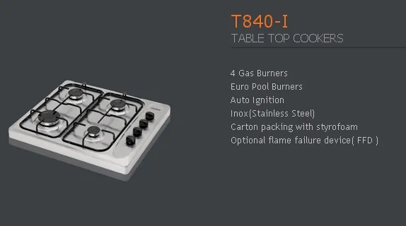 4-Burner Gas Freestanding Cooker & Grill (LPG/Natural Gas) Model 125 — Major Appliances, Refrigeration & Consumer Electronics | COIDET & ATC