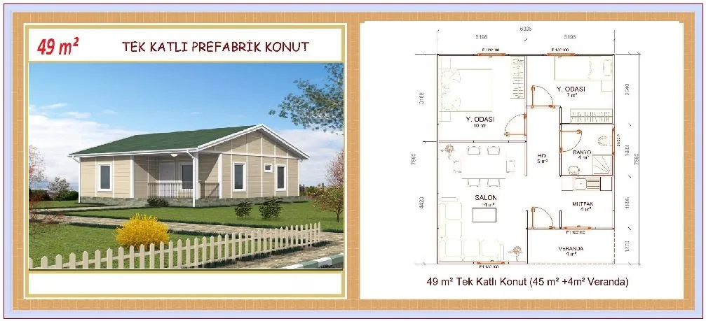 49m² Single-Storey Modular Prefabricated Residential Villa — Prefabricated Houses, Modular Homes & Site Buildings | COIDET & ATC