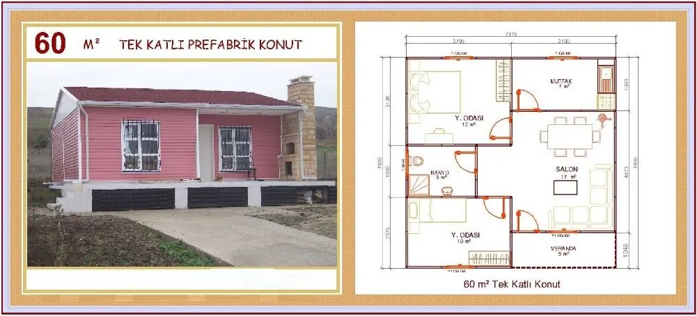 60m² Single-Storey Modular Prefabricated Residential Villa — Prefabricated Houses, Modular Homes & Site Buildings | COIDET & ATC