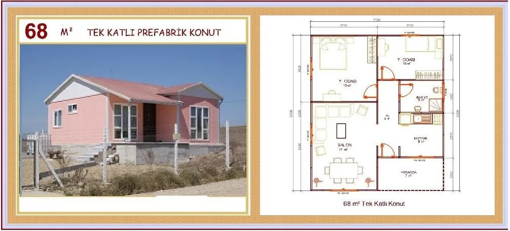 68m² Single-Storey Modular Prefabricated Residential Villa — Prefabricated Houses, Modular Homes & Site Buildings | COIDET & ATC