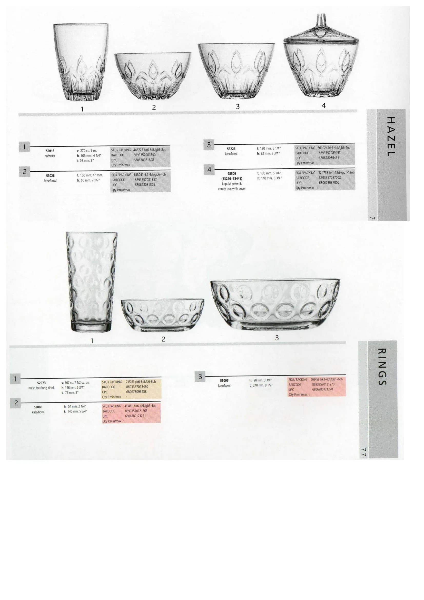 Pasabahce Export Glass Tableware & Glassware Collection Model 109 — Kitchenware, Glassware & Household Plastics | COIDET & ATC