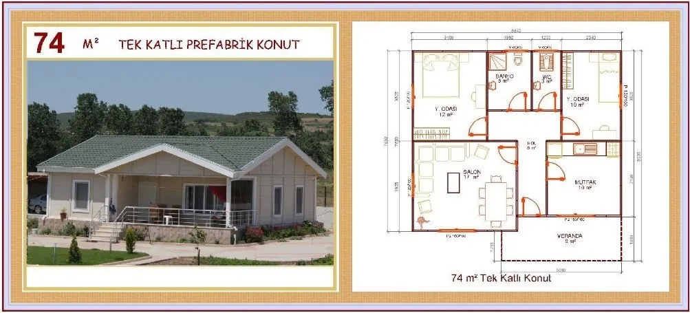 74m² Single-Storey Modular Prefabricated Residential Villa — Prefabricated Houses, Modular Homes & Site Buildings | COIDET & ATC