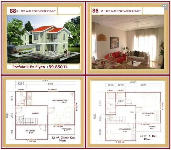 88m² Two-Storey Modular Prefabricated Residential Villa — Prefabricated Houses, Modular Homes & Site Buildings | COIDET & ATC