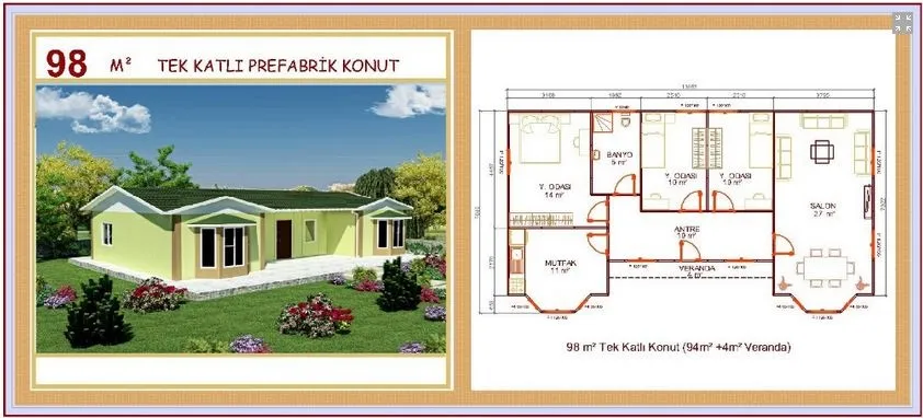 98m² Single-Storey Modular Prefabricated Residential Villa — Prefabricated Houses, Modular Homes & Site Buildings | COIDET & ATC
