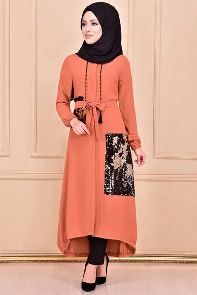 Full-Length Buttoned Modest Long Coat Mustard Yellow Ayd6013 — Export Series 4 — Women's Fashion, Evening Gowns, Modest Wear & Hajj Clothing | COIDET & ATC