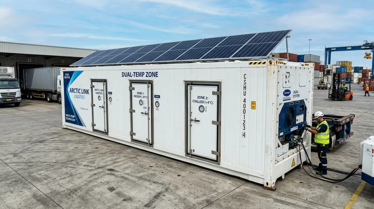 30FT Dual-Zone Solar Cold & Freezer Container — Mobile Cold Storage & Blast Freezer Containers | COIDET & ATC