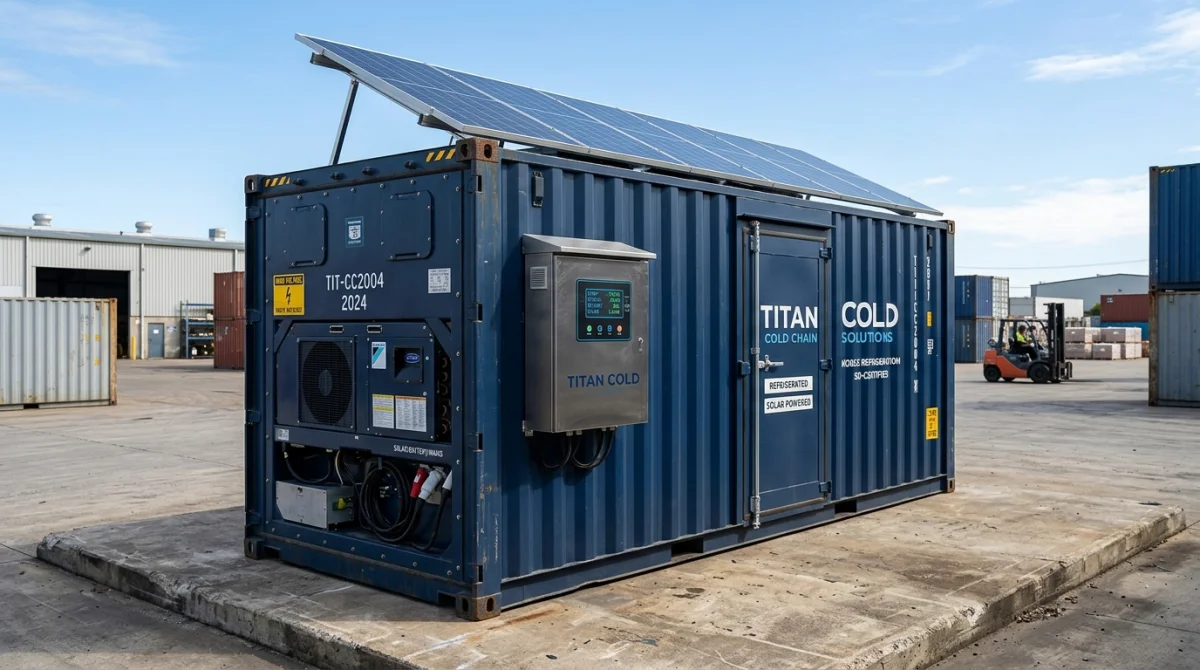 20FT Solar Powered Mobile Cold Room (0°C / +4°C) — Mobile Cold Storage & Blast Freezer Containers | COIDET & ATC