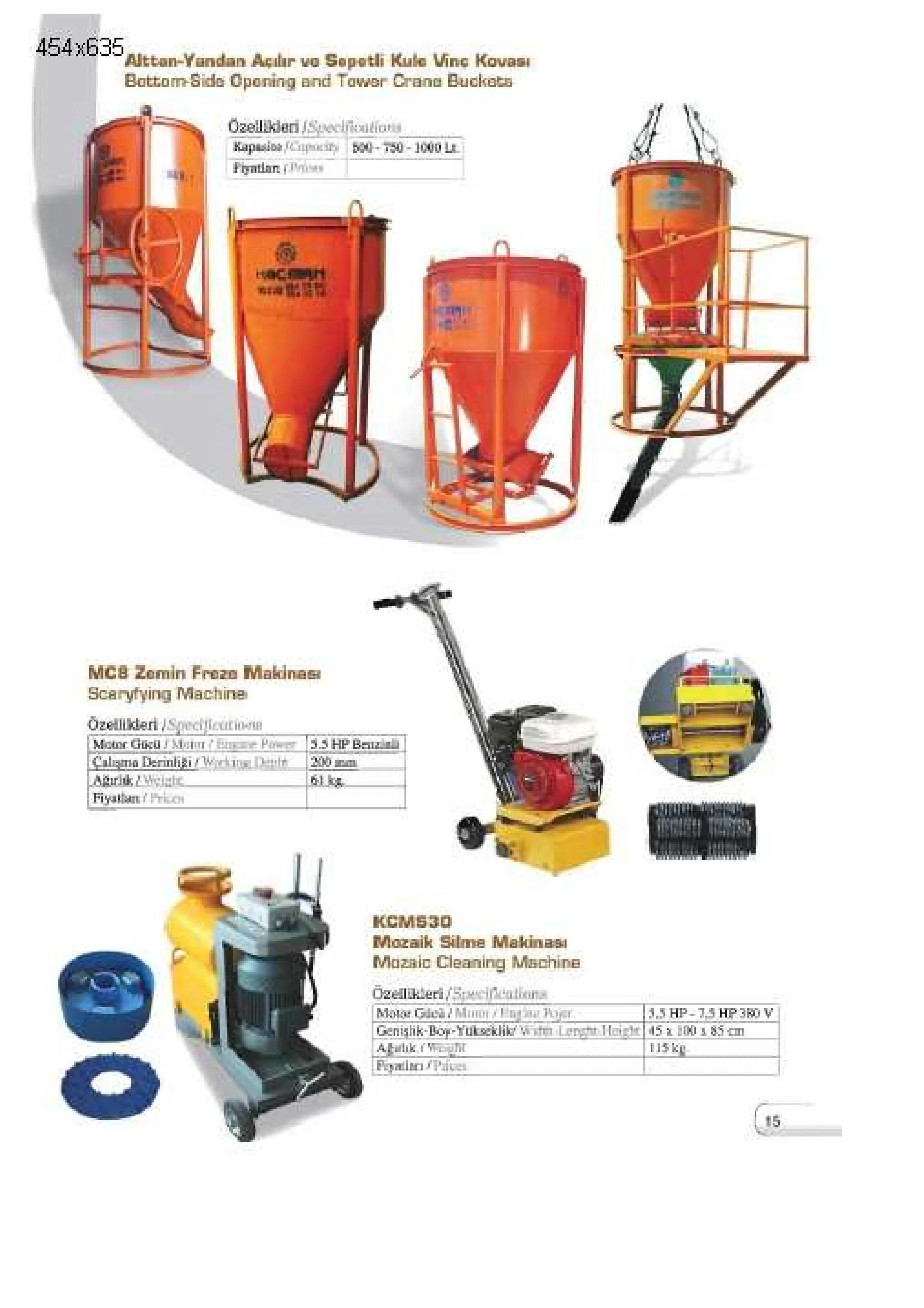 Site-Type Concrete Mixer & Light Construction Machinery Model 15 — Construction Materials, Steel Security Doors & Building Profiles | COIDET & ATC