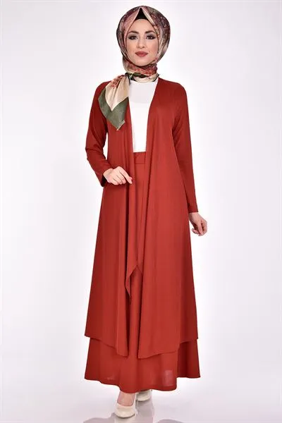 Skirt 3-Piece Set Terracotta Rust — Export Series 4 — Women's Fashion, Evening Gowns, Modest Wear & Hajj Clothing | COIDET & ATC