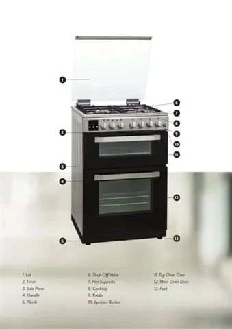 4-Burner Gas Freestanding Cooker & Grill (LPG/Natural Gas) Model 75 — Major Appliances, Refrigeration & Consumer Electronics | COIDET & ATC