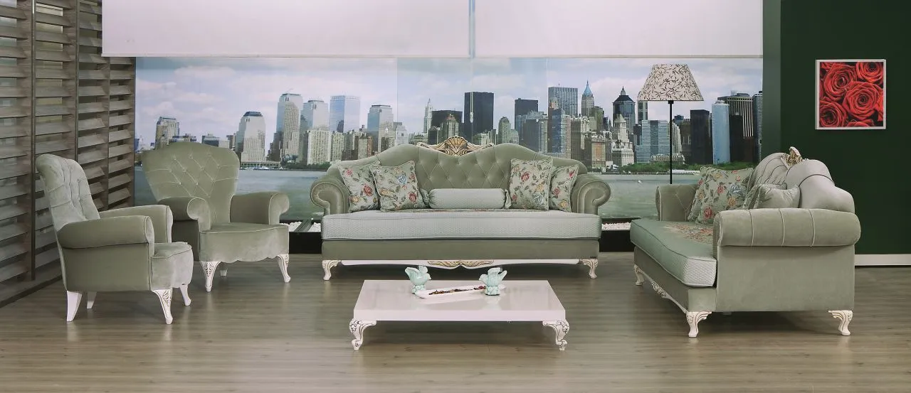 Golden Modern Chester Sofa Set (3+3+1+1) Model 2 — Inegol Export — Furniture, Bedroom Suites, Sofa Sets & Carpets | COIDET & ATC