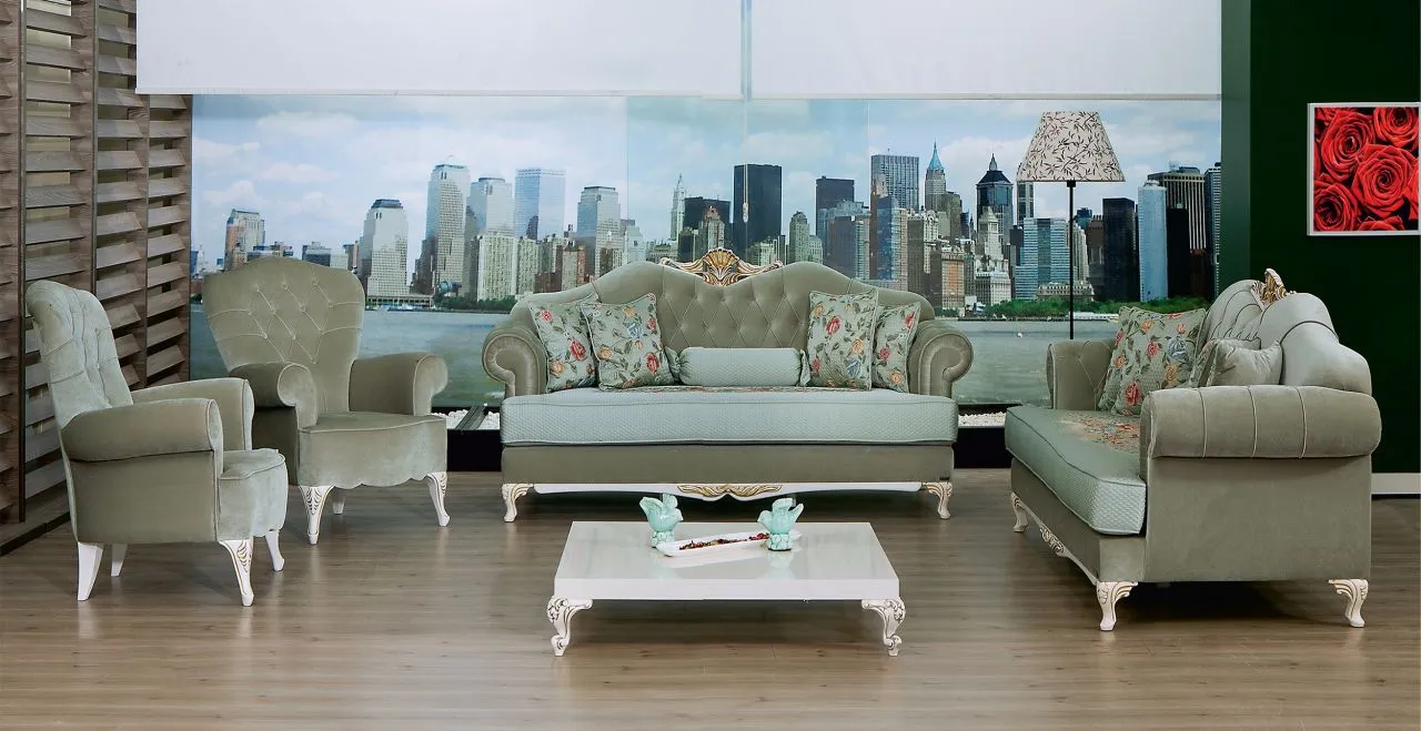 Golden Modern Chester Sofa Set (3+3+1+1) Model 4 — Inegol Export — Furniture, Bedroom Suites, Sofa Sets & Carpets | COIDET & ATC