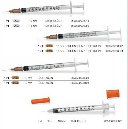 1 ml Sterile Disposable Insulin Syringe Model 19 — Hospital Equipment, Clinical Furniture & Medical Supplies | COIDET & ATC