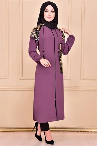 Hooded Modest Long Coat Purple Ayd6022 B — Export Series 14 — Women's Fashion, Evening Gowns, Modest Wear & Hajj Clothing | COIDET & ATC