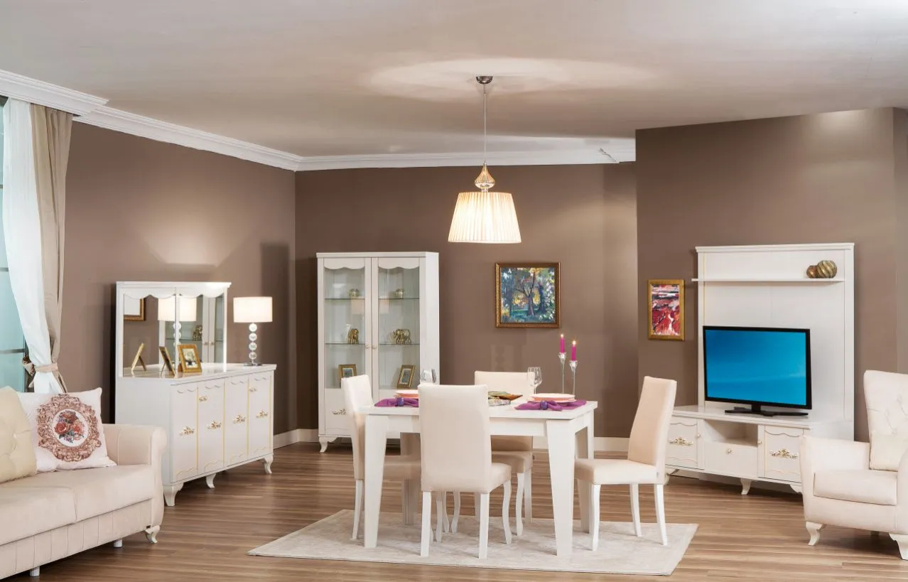 Bianco Solid Wood Dining Room & Extendable Table Set — Furniture, Bedroom Suites, Sofa Sets & Carpets | COIDET & ATC