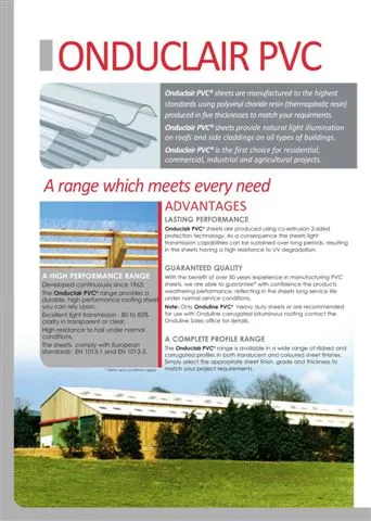 Onduline Waterproof Roofing Sheets & Accessories Model 78 — Construction Materials, Steel Security Doors & Building Profiles | COIDET & ATC