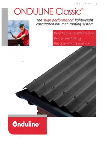 Onduline Waterproof Roofing Sheets & Accessories Model 56 — Construction Materials, Steel Security Doors & Building Profiles | COIDET & ATC