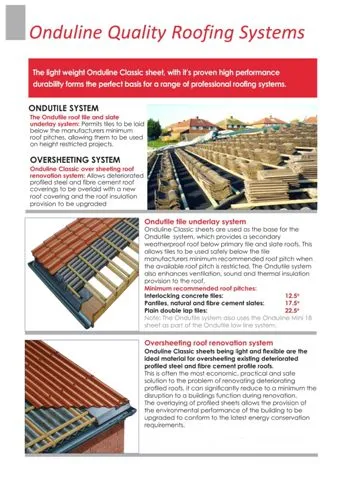 Onduline Waterproof Roofing Sheets & Accessories Model 68 — Construction Materials, Steel Security Doors & Building Profiles | COIDET & ATC