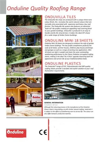Onduline Waterproof Roofing Sheets & Accessories Model 31 — Construction Materials, Steel Security Doors & Building Profiles | COIDET & ATC