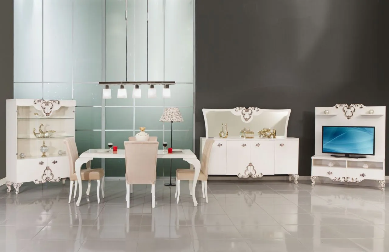 Perla Solid Wood Dining Room & Extendable Table Set — Furniture, Bedroom Suites, Sofa Sets & Carpets | COIDET & ATC