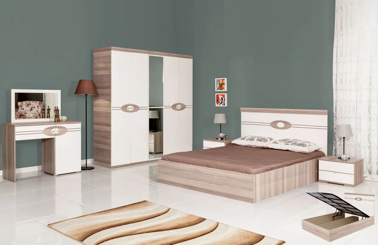 Platin Luxury Wooden Bedroom Set & Wardrobe Model 1 — Furniture, Bedroom Suites, Sofa Sets & Carpets | COIDET & ATC