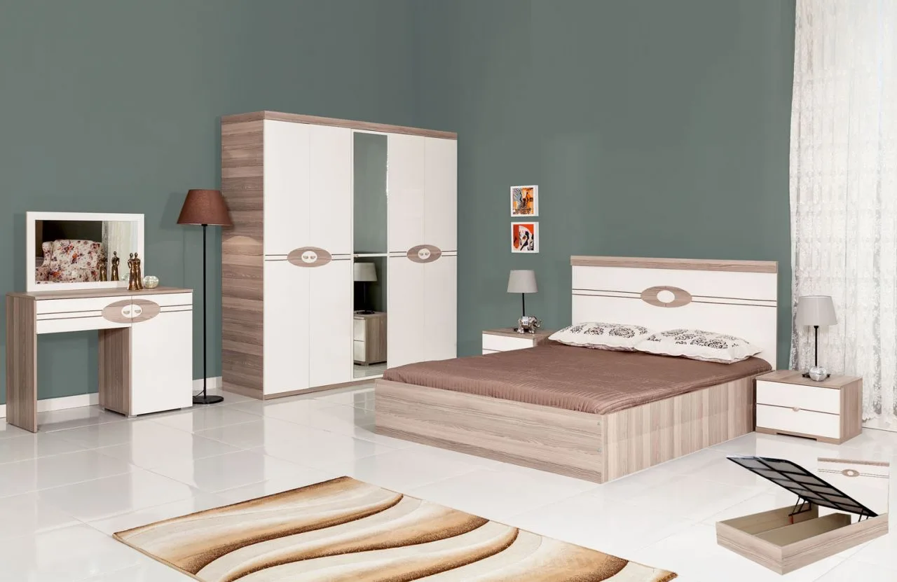Platin Luxury Wooden Bedroom Set & Wardrobe Model 1 — Furniture, Bedroom Suites, Sofa Sets & Carpets | COIDET & ATC